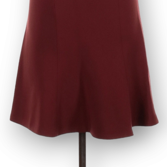 Cris Barros A-Line Skirt Size 36 Burnt Orange Rust Color Thick Fabric Brazilian - Picture 6 of 8